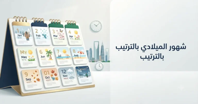 شهور الميلادي بالترتيب