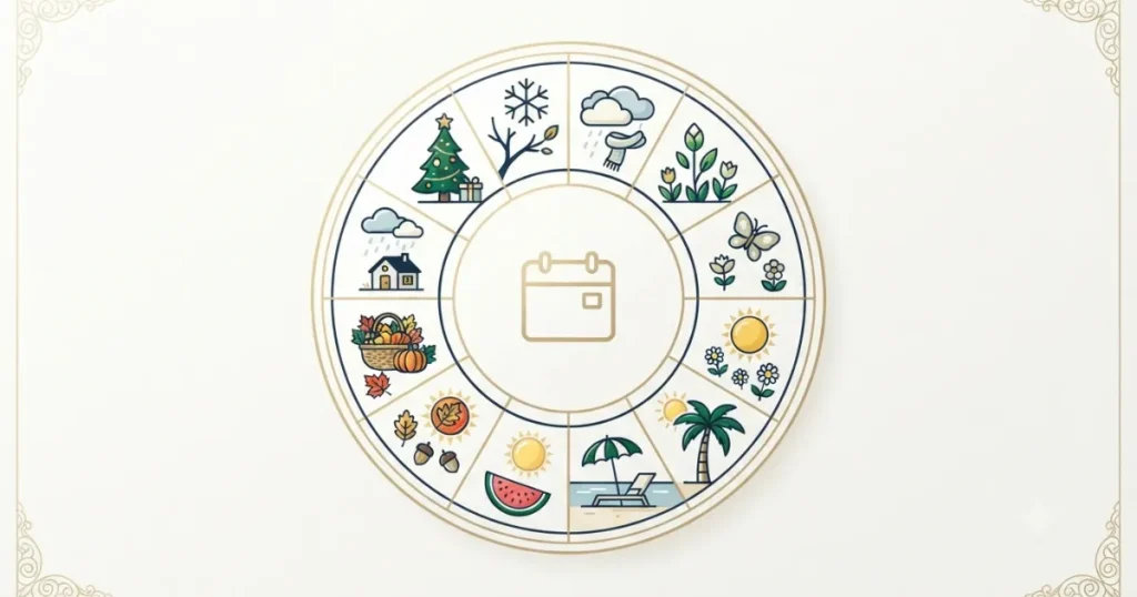 شهور الميلادي بالترتيب