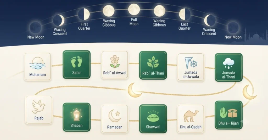شهور الميلادي بالترتيب